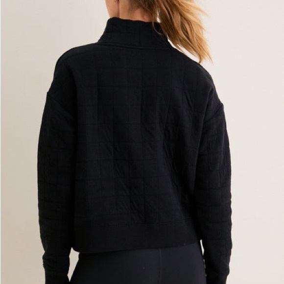 Tuckernuck Black Quilted Wright Funnel Neck Pullover Sweatshirt - Picture 5 of 10